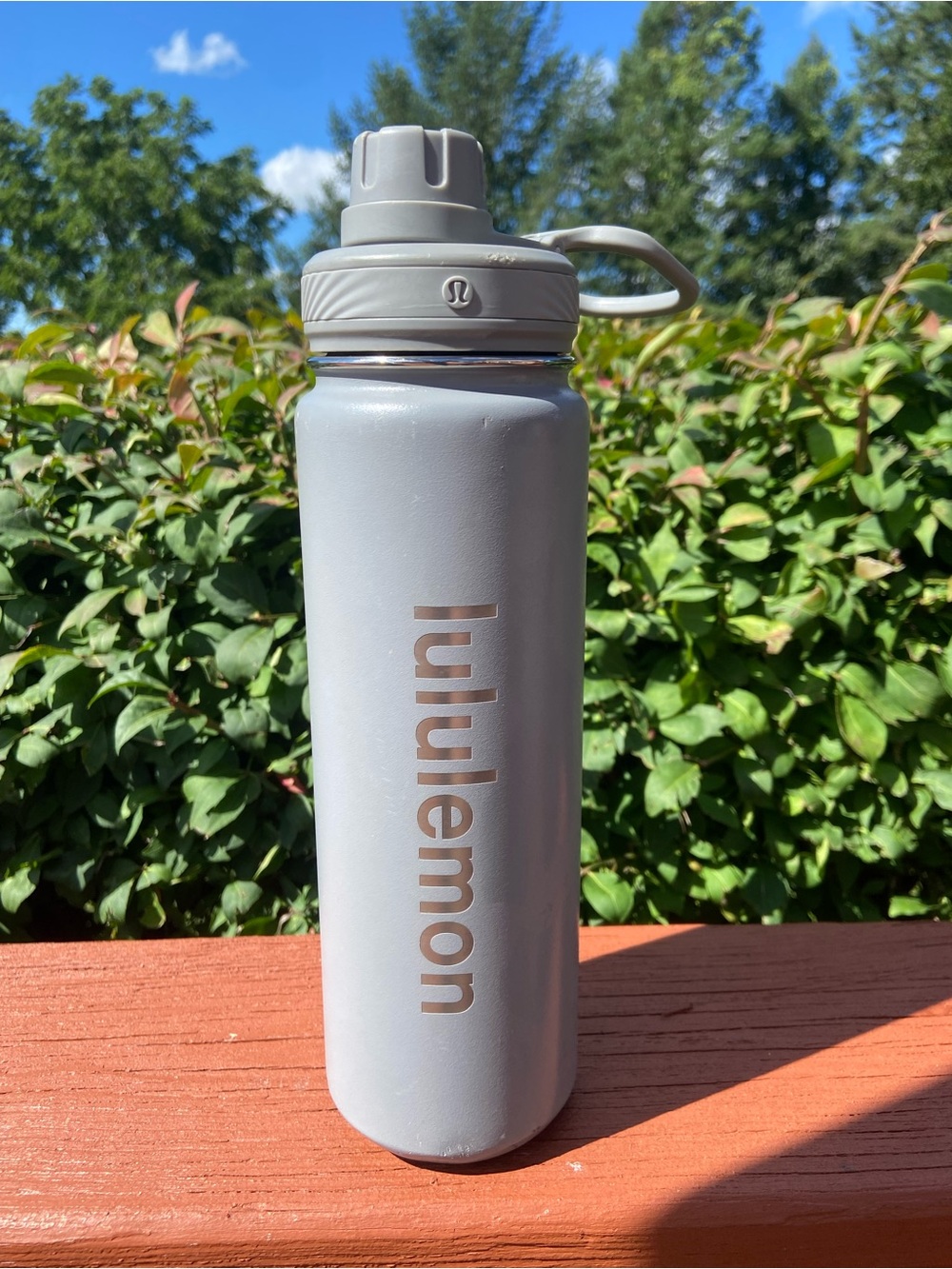 lululemon athletica Gray Water Bottle with Carry Lid